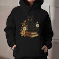 Cute Cat Book Flowers Graphic Youth Hoodie Cute Cat Book Flowers Graphic Youth Hoodie