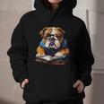 Cute Dog English Bulldog Reading Book Graphic Youth Hoodie Cute Dog English Bulldog Reading Book Graphic Youth Hoodie