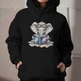 Cute Elephant Reading Universe Book Graphic Youth Hoodie Cute Elephant Reading Universe Book Graphic Youth Hoodie