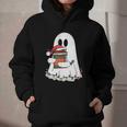 Cute Ghost Holding Books Bookish Christmas Graphic Youth Hoodie