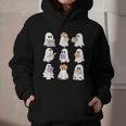 Cute Ghost Reading Books Teacher Halloween Reading Men Women Kids Graphic Youth Hoodie