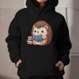 Cute Hedgehog Book Lover Readers Animal Reading Graphic Youth Hoodie