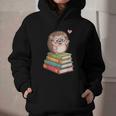 Cute Hedgehog Reading Books Animal Lover Reader Bookworm Graphic Youth Hoodie