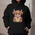 Cute Highland Cow Reading Book Graphic Youth Hoodie Cute Highland Cow Reading Book Graphic Youth Hoodie