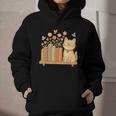 Cute Kawaii Cat Books Flowers Graphic Youth Hoodie