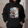Cute Polar Bear Is Reading a Book Reading Polar Bear Graphic Youth Hoodie
