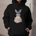 Cute Reading Bunny With Glasses Books Reader Book Bookworm Graphic Youth Hoodie