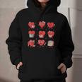 Cute Reading Hearts Valentine Day Book Lover Teacher Student Graphic Youth Hoodie