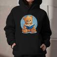 Cute Teddy Bear Reading Book Fun Graphic Youth Hoodie