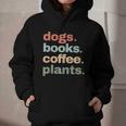 Dogs Books Coffee Plant Lover Gardening Cute Mom Life Graphic Youth Hoodie