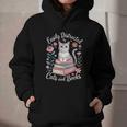Easily Distracted By Cats And Books Reading Graphic Youth Hoodie