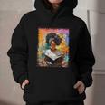Educated Afro Girl Reading Book Lover History Month Graphic Youth Hoodie