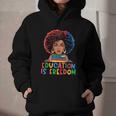 Education Is Freedom History Girl Women Book Lover Graphic Youth Hoodie
