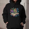 Enchanted Open Book With Blooming Flowers Graphic Youth Hoodie