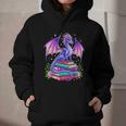 Fantasy Dragon Reading Books Bookworm Graphic Youth Hoodie