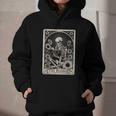 Floral The Reader Tarot Card Skeleton Reading Book Graphic Youth Hoodie