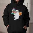 Ghost Reading Books Halloween Library Graphic Youth Hoodie
