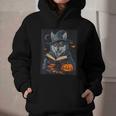Halloween Girls Boys Cute Wolf Book Pumpkin Kids Halloween Graphic Youth Hoodie Halloween Girls Boys Cute Wolf Book Pumpkin Kids Halloween Graphic Youth Hoodie
