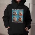 Hedgehog Love Reading And Hedgehogs Child Book Lover Graphic Youth Hoodie Hedgehog Love Reading And Hedgehogs Child Book Lover Graphic Youth Hoodie