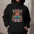 Highland Cow Book Floral Bookworm Graphic Youth Hoodie