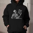 Hilarious Skeleton Holding a Book And Laughing Gothic Graphic Youth Hoodie