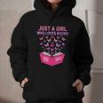 Just A Girl Who Loves Books Butterflies Reading Graphic Youth Hoodie