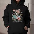Just A Girl Who Loves Books Messy Bun Book Skeleton Bookworm Graphic Youth Hoodie