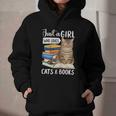Just a Girl Who Loves Cats And Books Graphic Youth Hoodie Just a Girl Who Loves Cats And Books Graphic Youth Hoodie