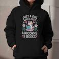 Just a Girl Who Loves Unicorns And Books Graphic Youth Hoodie