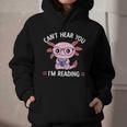 Kawaii Axolotl Can't Hear You I'm Reading Book Lover Graphic Youth Hoodie