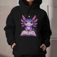Kawaii Axolotl Cute Axolotls Reading Book Graphic Youth Hoodie