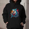 Kawaii Shark Reads Book Reading Library Book Bookworm Graphic Youth Hoodie