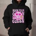 Library Book Fair Queen Vibe Groovy Tie Dye School Reading Graphic Youth Hoodie