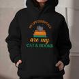 My Life Essentials Are Cat And Books Graphic Youth Hoodie