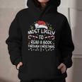 Most Likely To Read A Book Through Christmas Xmas Graphic Youth Hoodie Most Likely To Read A Book Through Christmas Xmas Graphic Youth Hoodie