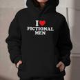 I Love Heart Fictional Men Simple Cute Books Reading Graphic Youth Hoodie
