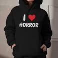 I Love Horror Heart Movies TV Show Books Writing Read Graphic Youth Hoodie