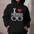 I Love Nerds I Heart Nerds For Science Book Knowledge Geeks Graphic Youth Hoodie