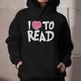I LOVE TO READ Reading Books Bookworm Library Day Novelty Graphic Youth Hoodie