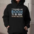 I Paused My Book To Be Here You'Re Welcome Reading Lover Graphic Youth Hoodie