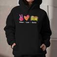 Peace Love Books Reader Librarian Library Book Graphic Youth Hoodie