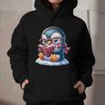 Penguin Reading a Book Animal Graphic Youth Hoodie