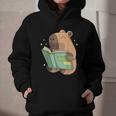 Pet Capybara Is Reading Library Capy Word Book Day Teacher Men Women Kids Graphic Youth Hoodie