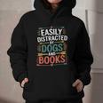Pet Lover Joke Easily Distracted By Dogs And Books Men Graphic Youth Hoodie