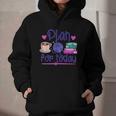 Plan For Today Coffee Yarn Books Sewing Knitter Knitting Graphic Youth Hoodie