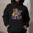 Rainbow Pride Bigfoot Reading Book With Heart Glasses Graphic Youth Hoodie