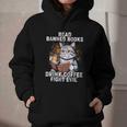 Read Banned Books Drink Coffee Fight Evil Cat Graphic Youth Hoodie Read Banned Books Drink Coffee Fight Evil Cat Graphic Youth Hoodie