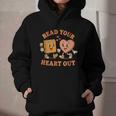 Read Your Heart Out Teacher Valentines Reading Book Love Graphic Youth Hoodie