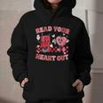 Read Your Heart Out Valentine Teacher Book Lover Graphic Youth Hoodie