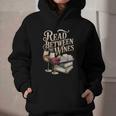 Read Between The Wines Vintage Book Lovers Wine Reading Graphic Youth Hoodie
